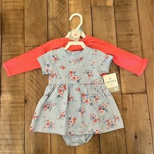 Carter's Floral Baby Dress with Cardigan Size 6 Months Brand New With Tags